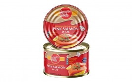 Golden Prize Premium Wild Alaskan, Pink Salmon in Oil  Tin  140 grams